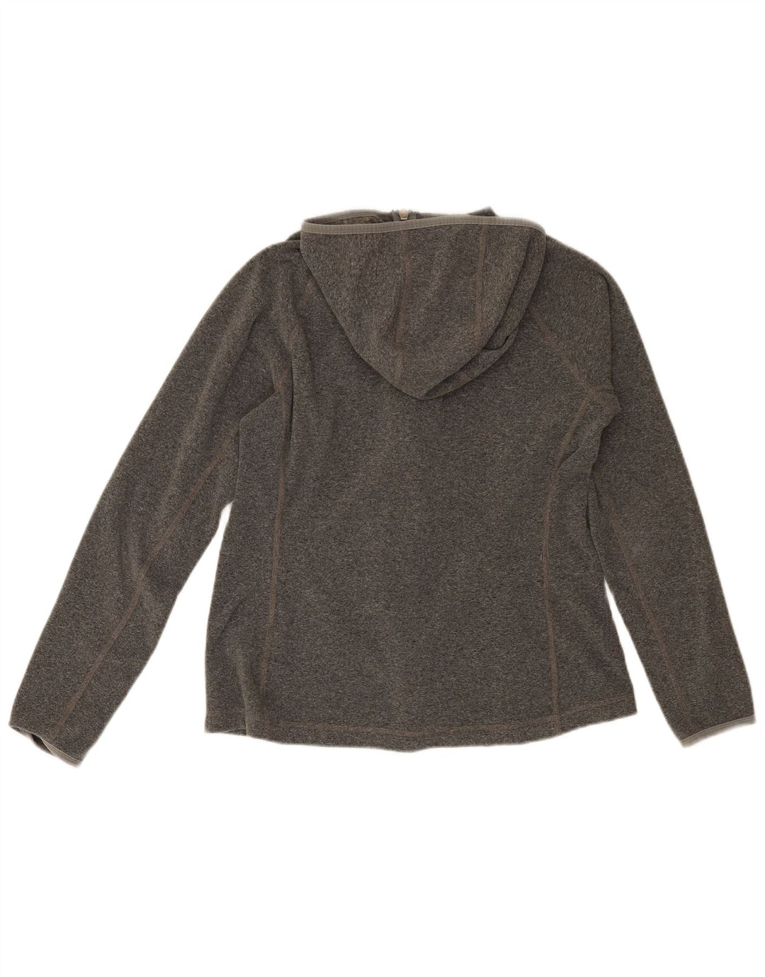 THE NORTH FACE Maglione con cappuccio e zip da donna UK 16 Grande poliestere grigio