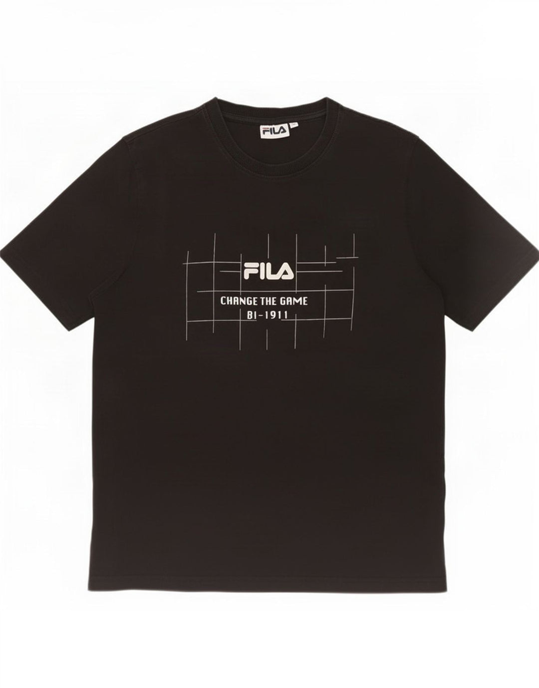 T-shirt grafica da uomo Fila Top in cotone nero medio