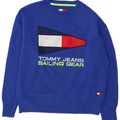 Tommy Hilfiger Uomo Felpa grafica Maglione Grande Cotone Blu