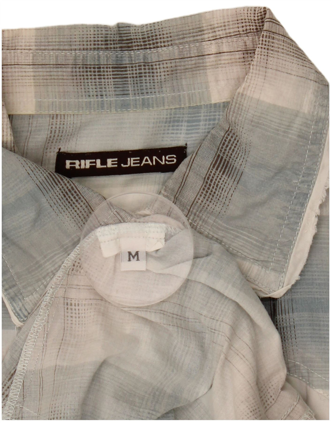 Camicia a maniche corte da donna Rifle UK 12 a quadri blu medio