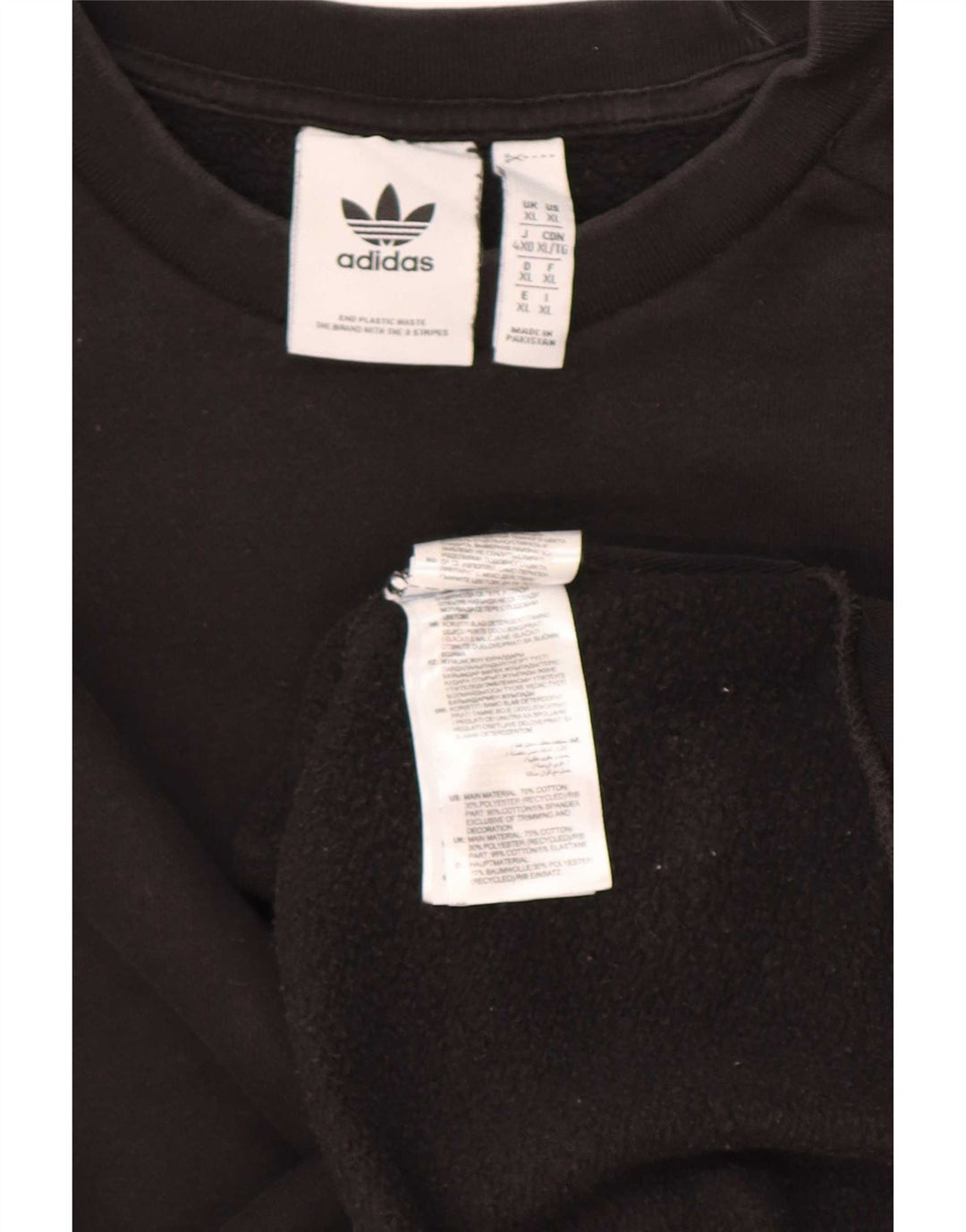 Felpa da uomo Adidas Jumper XL in cotone nero