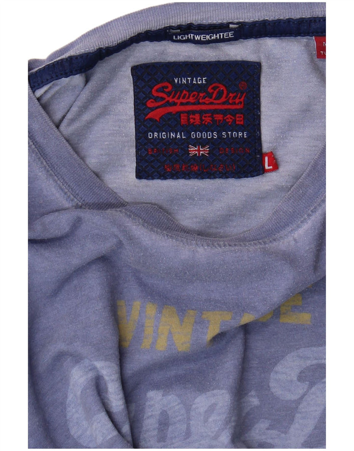T-shirt grafica da uomo Superdry Top grande blu