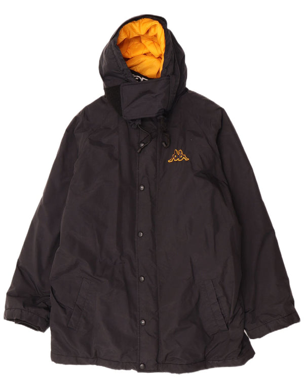 Giacca a vento con cappuccio da uomo Kappa UK 44 2XL nylon nero