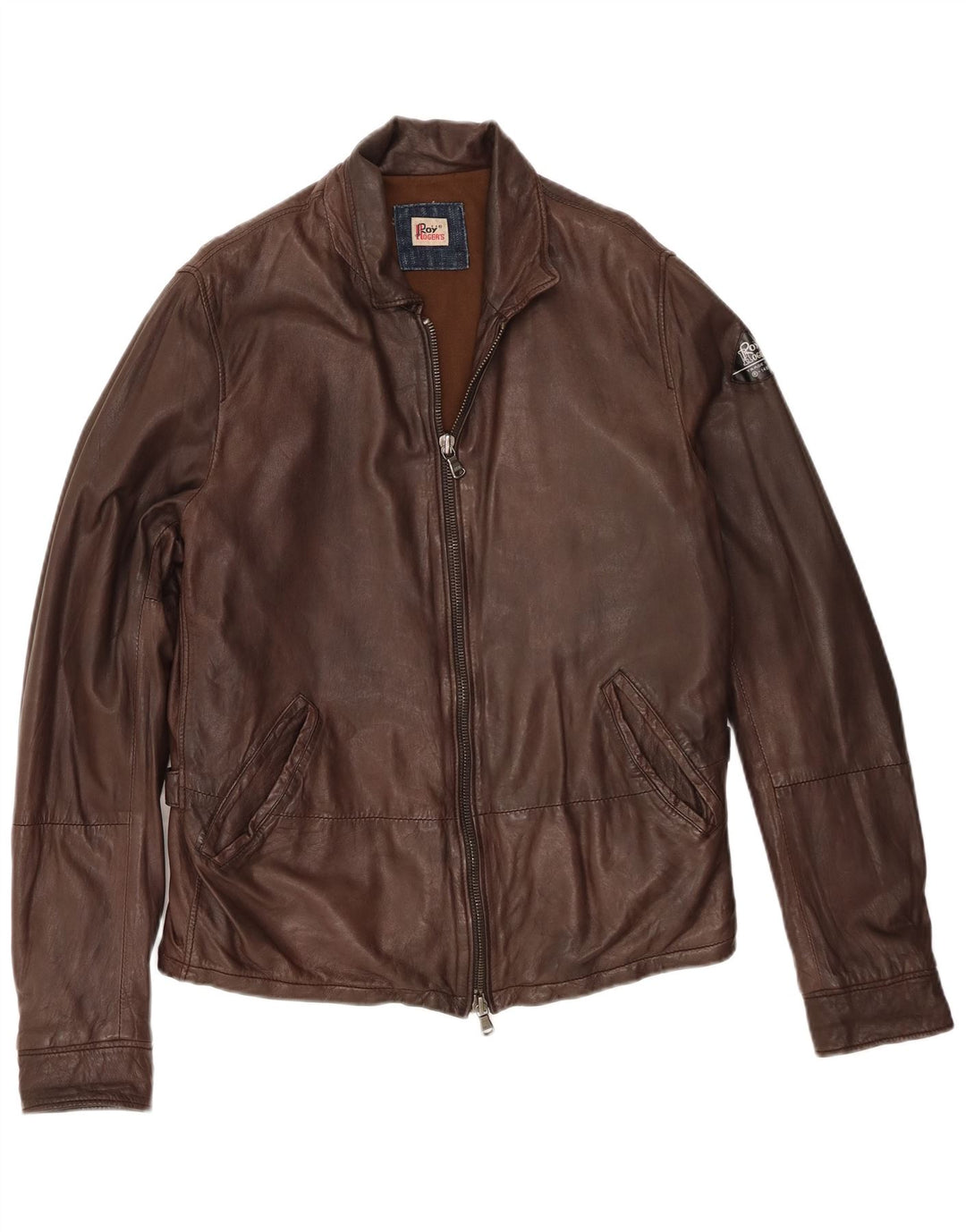 Giacca in pelle da uomo Roy Rogers IT 50 Large in pelle marrone