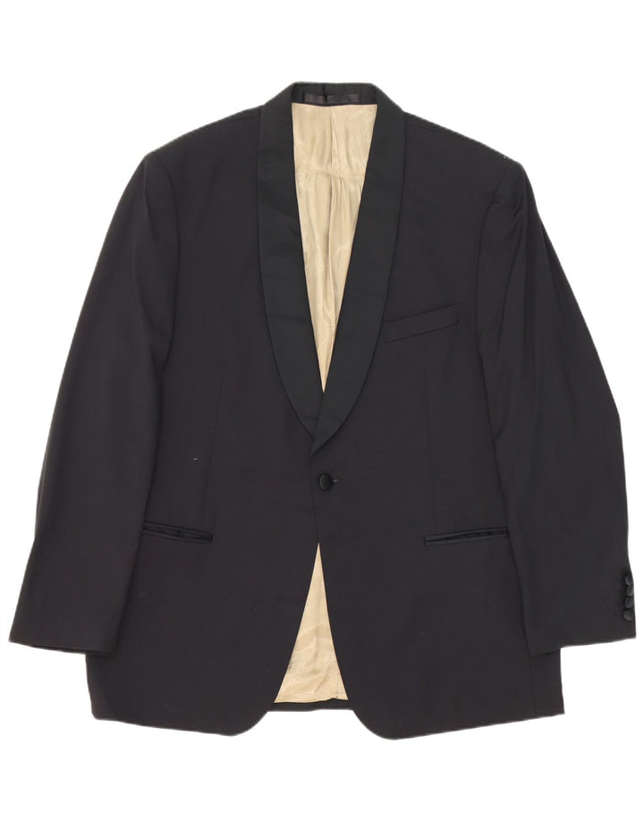 Giacca blazer a 1 bottone da uomo Marks & Spencer UK 40 lana nera media