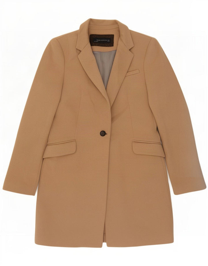 Cappotto Zara da donna UK 12 in lana beige medio