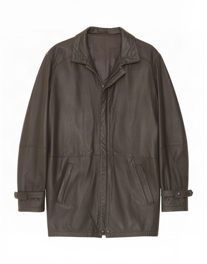 Giacca in pelle da uomo Dama IT 50 Large Nera