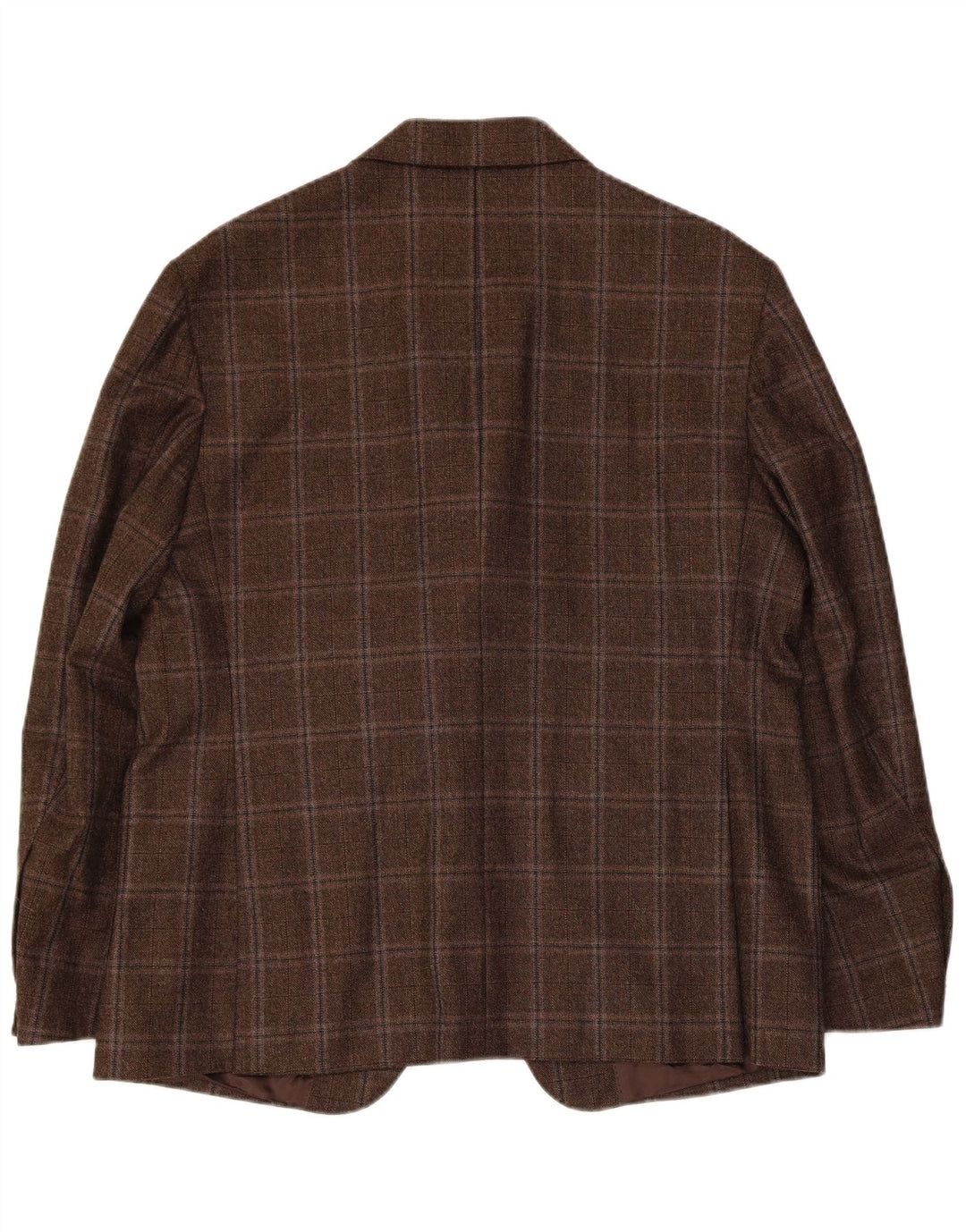 Giacca blazer vintage da uomo a 3 bottoni UK 38 a quadri marrone medio
