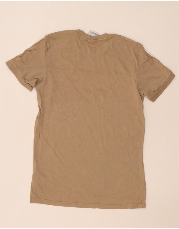T-shirt Adidas da uomo Top Small Beige Colourblock in cotone