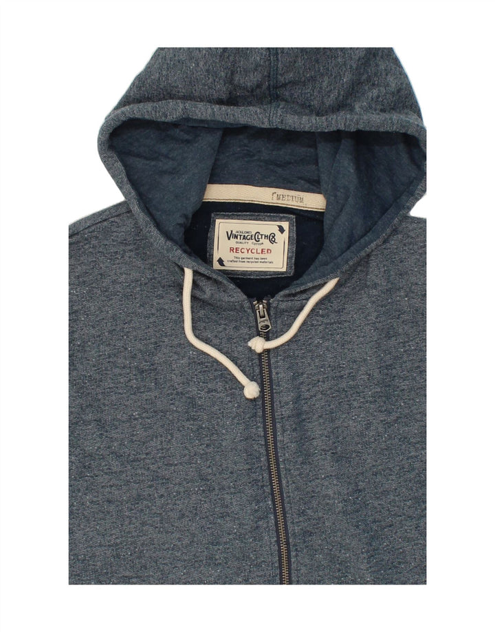 JACK & JONES Mens Zip Hoodie Sweater Medium Blue Cotton Vintage Jack & Jones and Second-Hand Jack & Jones from Messina Hembry 