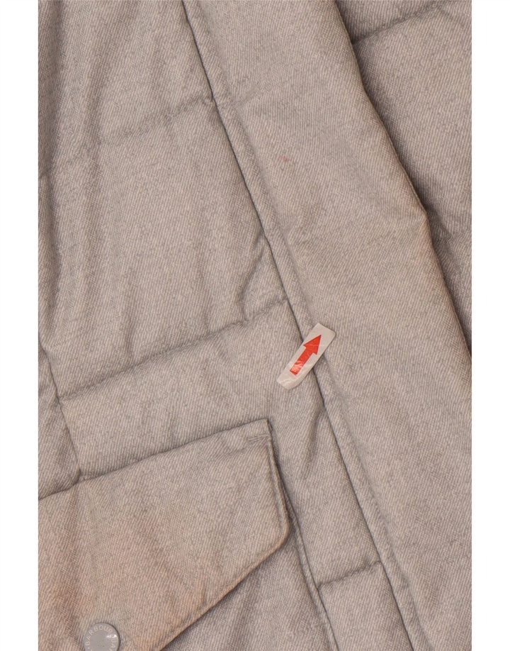 Cappotto imbottito con cappuccio da donna Barbour UK 16 grande poliestere grigio