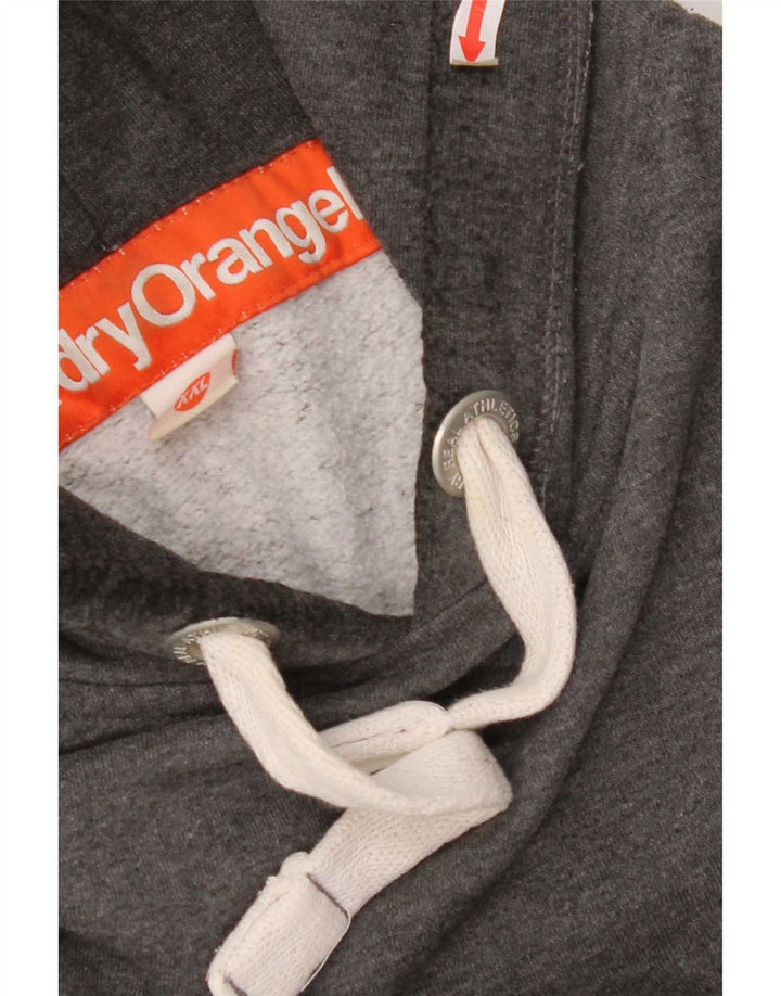 Felpa con cappuccio da uomo Superdry 2XL in cotone grigio