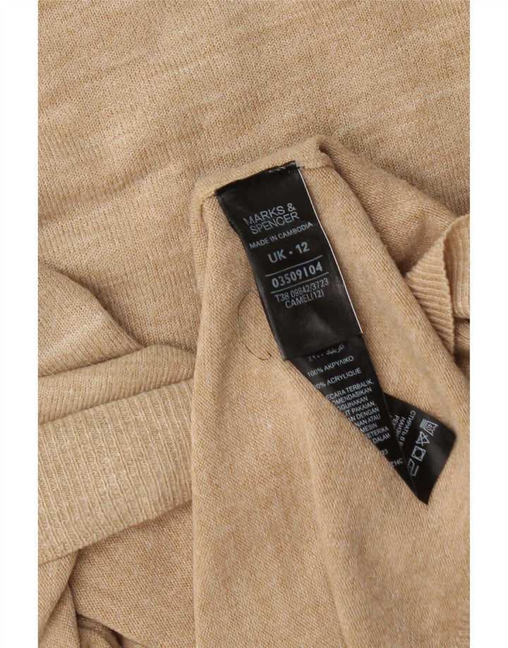Maglione maglione con scollo a barca da donna Marks & Spencer UK 12 Beige medio