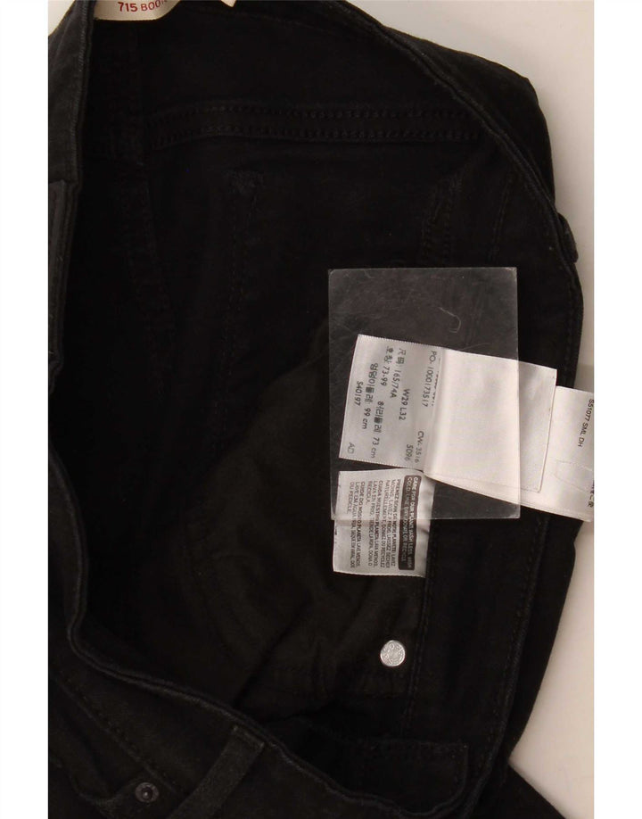 Jeans Levi's 715 Bootcut da donna W29 L29 cotone nero