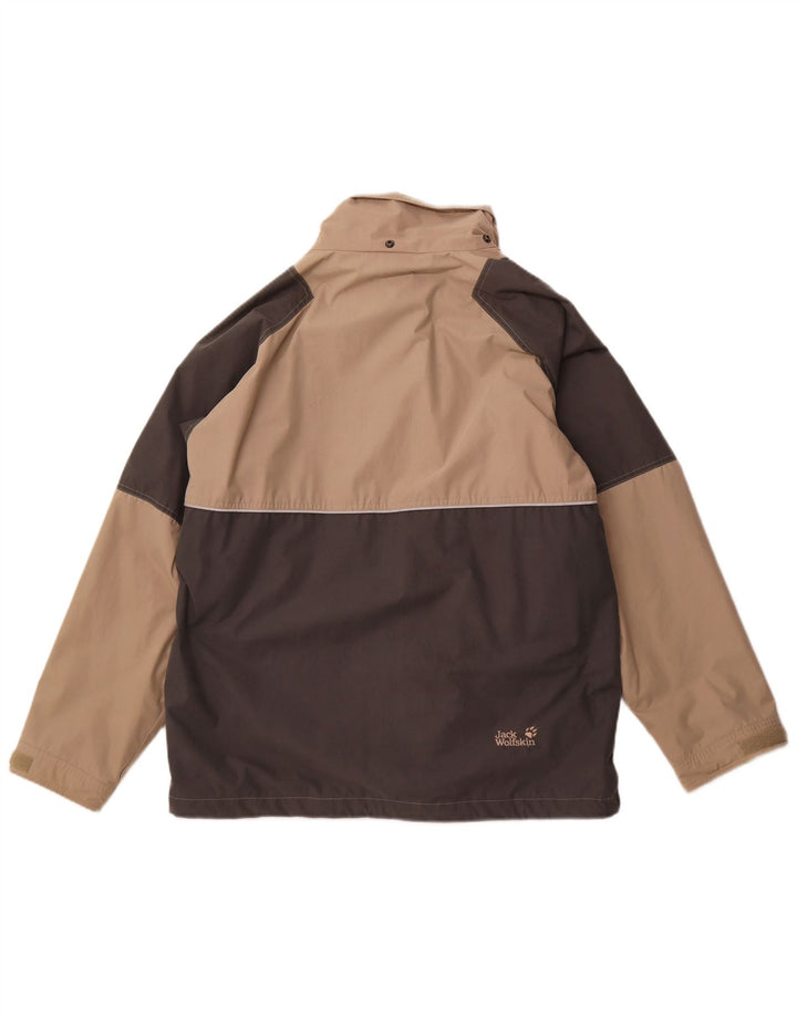 Giacca antipioggia da uomo Jack Wolfskin UK 42 XL Poliestere color block beige