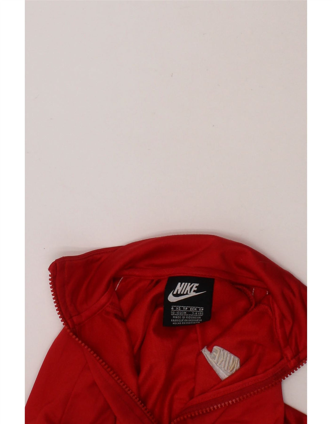 NIKE Boys Graphic Tracksuit Top Jacket 3-4 Years XS  Red Polyester Vintage Nike and Second-Hand Nike from Messina Hembry 