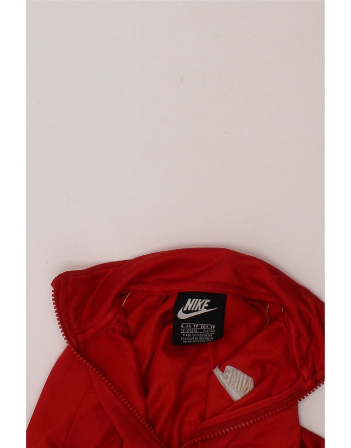 NIKE Boys Graphic Tracksuit Top Jacket 3-4 Years XS  Red Polyester Vintage Nike and Second-Hand Nike from Messina Hembry 