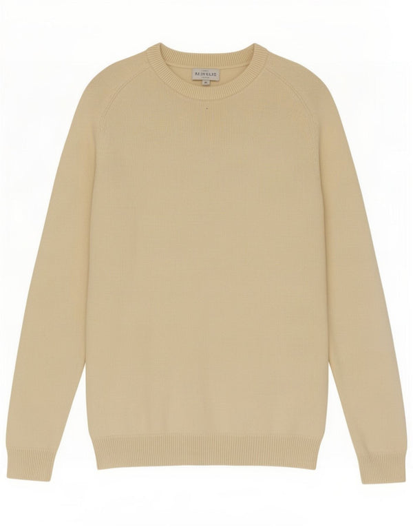 Maglione maglione oversize con scollo a barca da donna Zara UK 14 cotone giallo medio