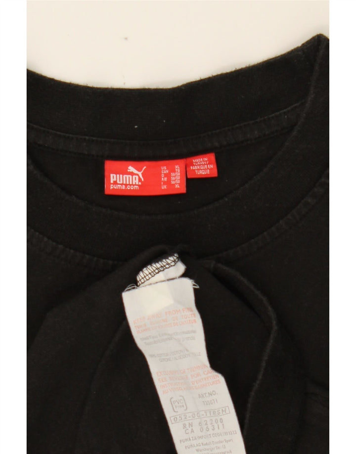 PUMA Mens T-Shirt Top XL Black Cotton Vintage Puma and Second-Hand Puma from Messina Hembry 