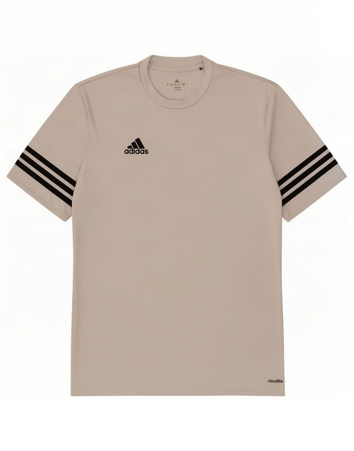 T-shirt Adidas Climalite da uomo Top in poliestere bianco medio