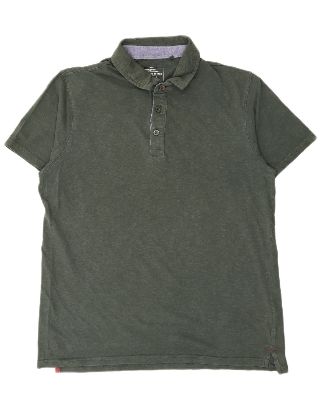 Polo da uomo Mountain Warehouse in cotone kaki medio
