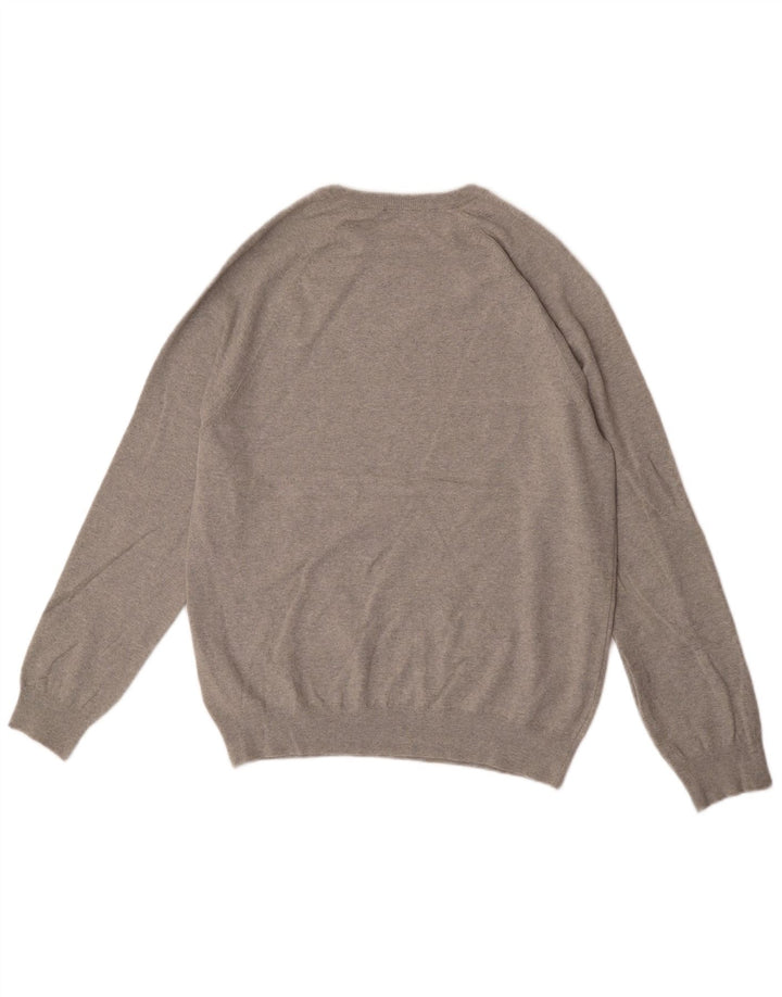 Maglione maglione girocollo da uomo French Connection in cotone grigio medio