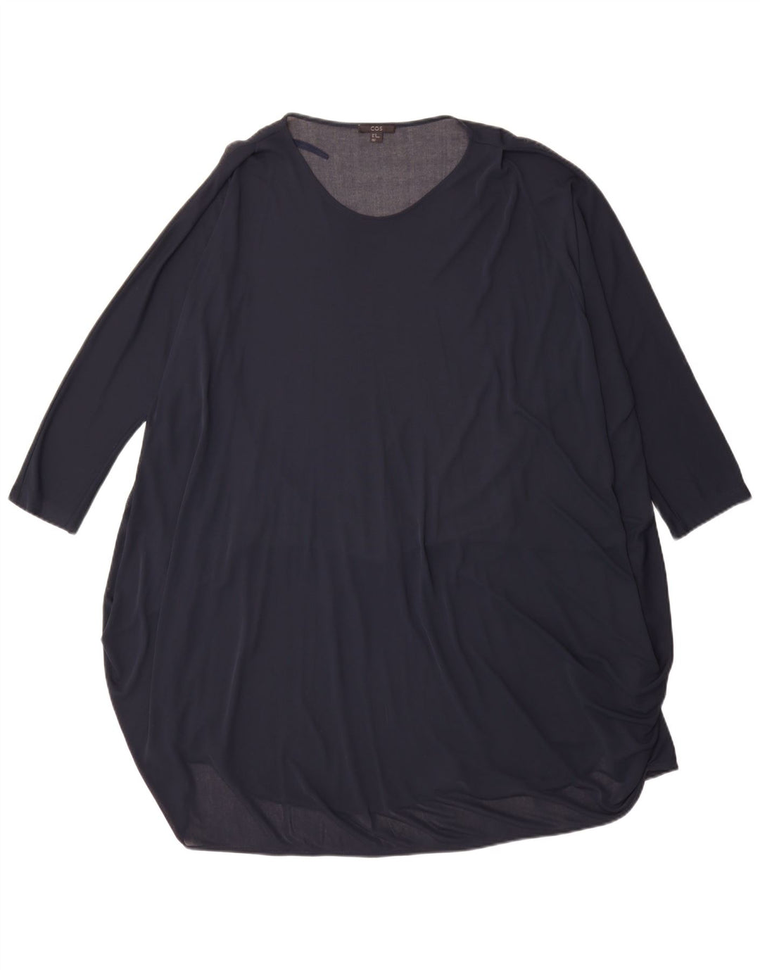 Abito a tunica oversize da donna con maniche a 3/4 Cos UK 14 Acetato medio blu navy