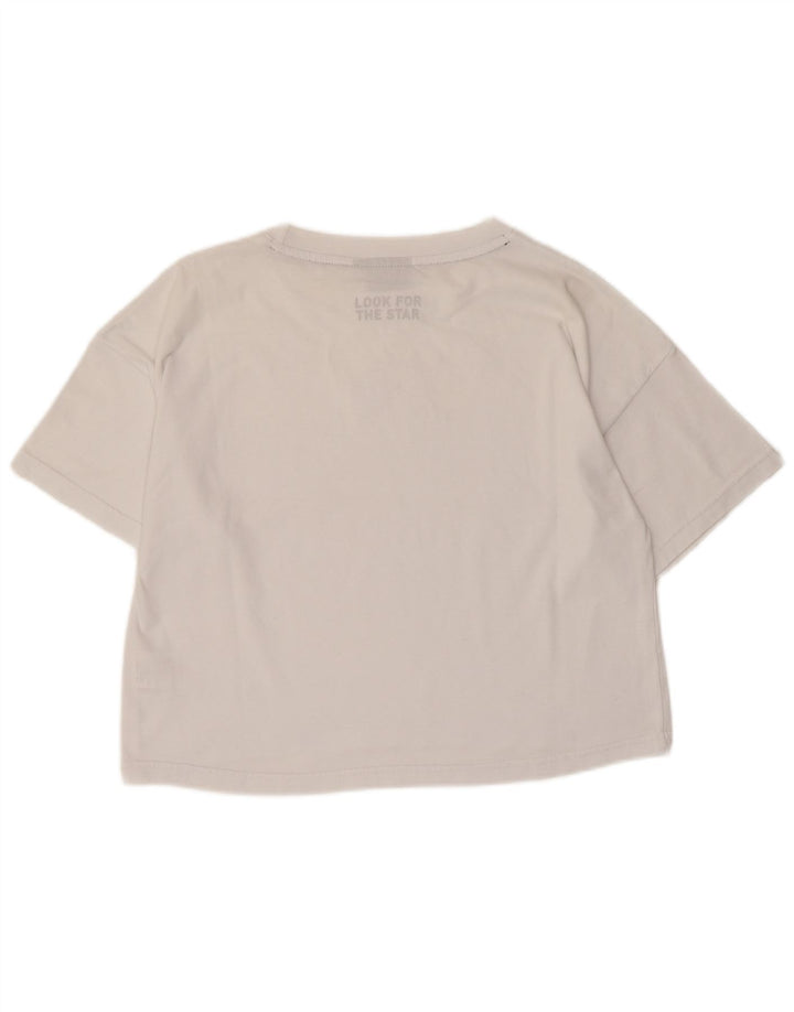 T-shirt grafica da donna Starter Top UK 14 cotone bianco medio