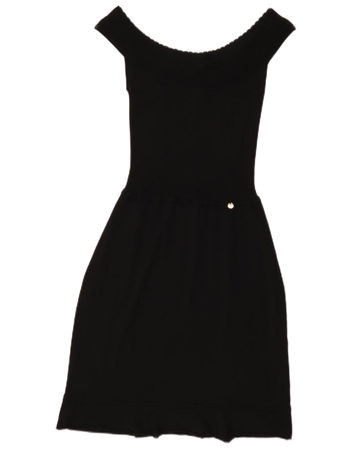 Abito Donna Liu Jo con Spalle Scoperte IT 44 Medio Nero Viscosa