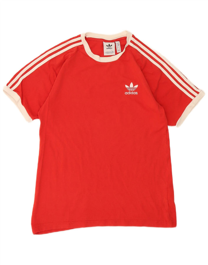 T-shirt da uomo Adidas Top in cotone rosso medio