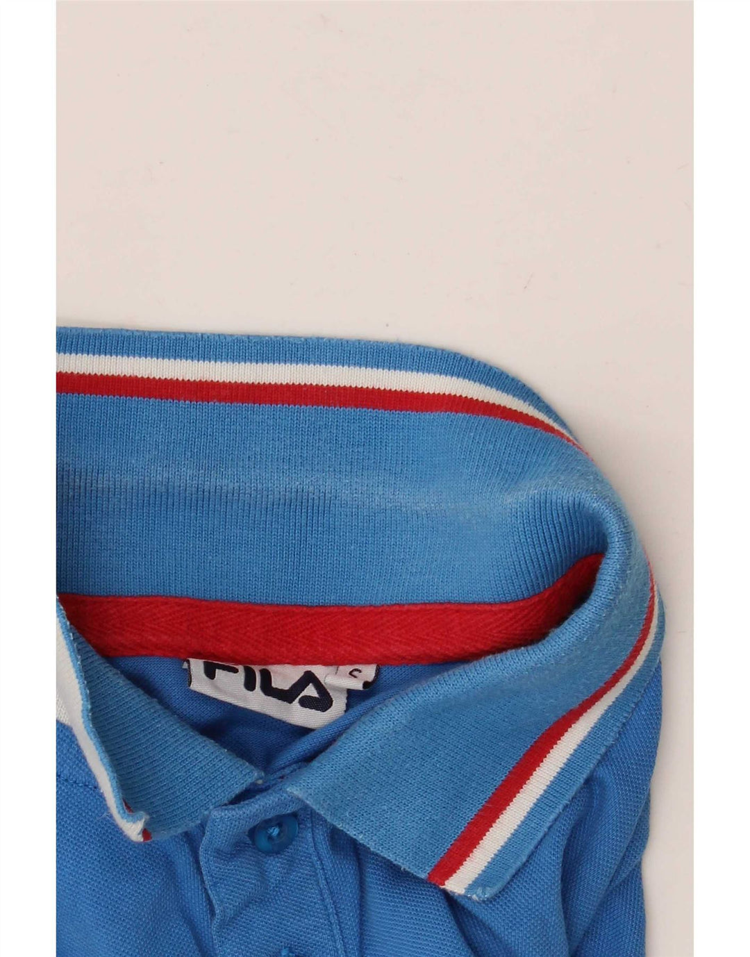 Polo da uomo Fila piccola a righe blu