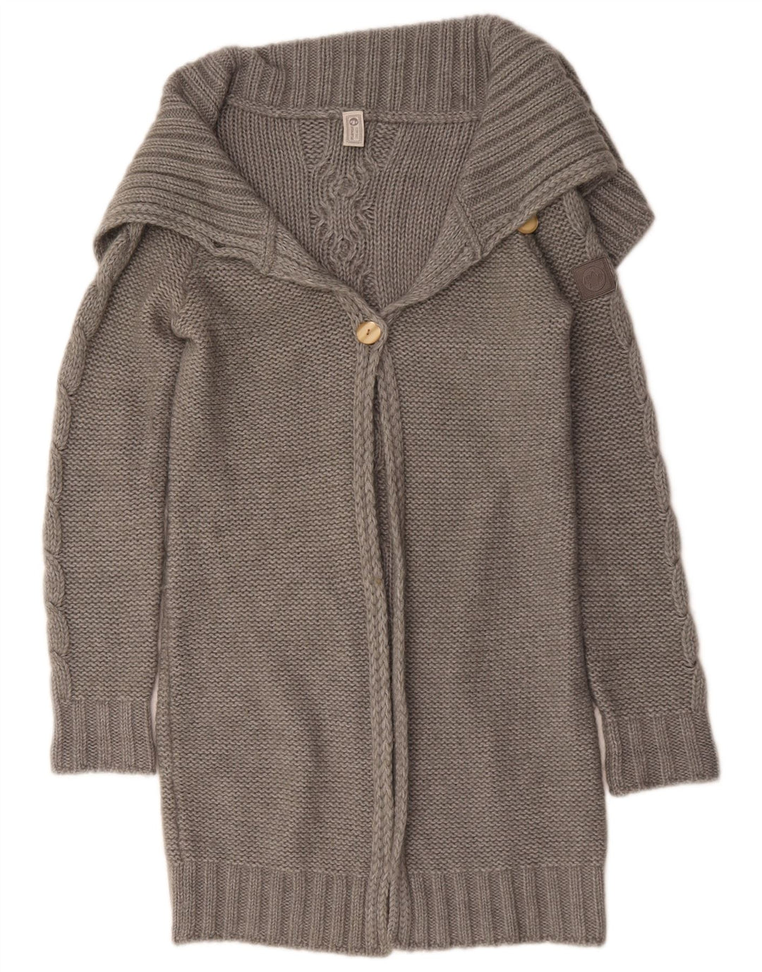 Maglione cardigan lungo da donna Murphy & Nye UK 16 grande grigio