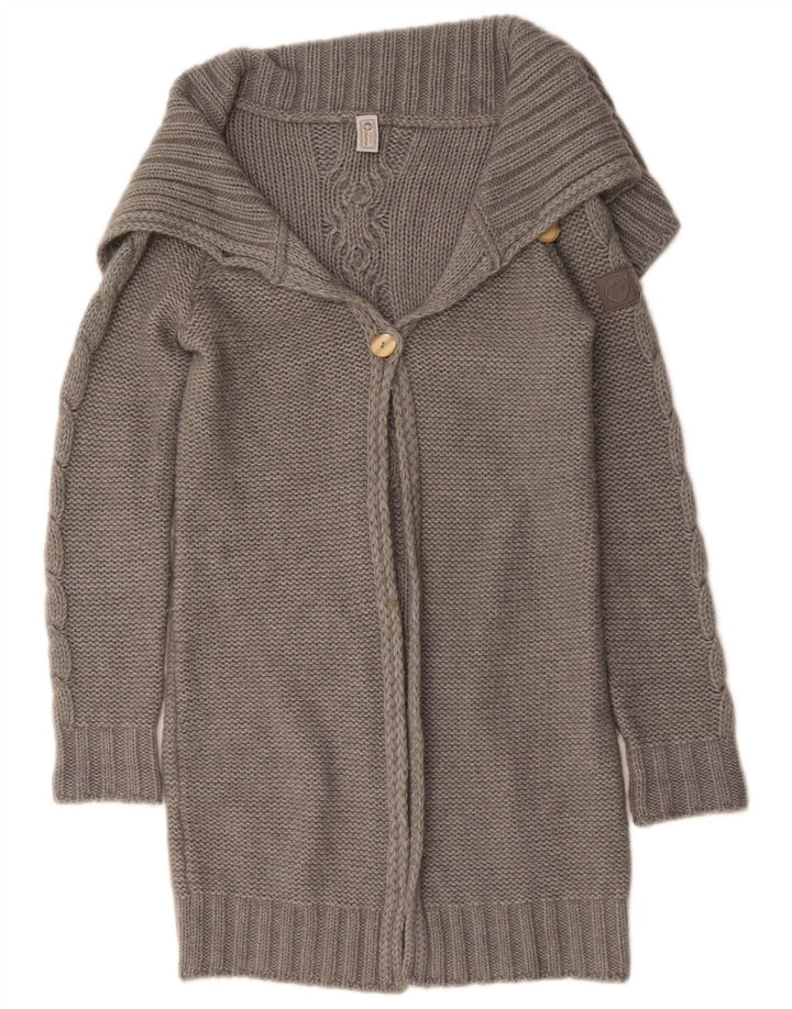 Maglione cardigan lungo da donna Murphy & Nye UK 16 grande grigio