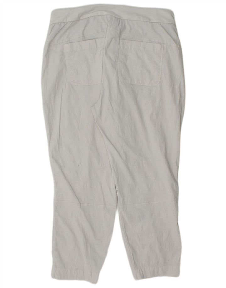 Pantaloni corti dritti da donna ATHLETA US 12 Large W32 L24 Nylon bianco