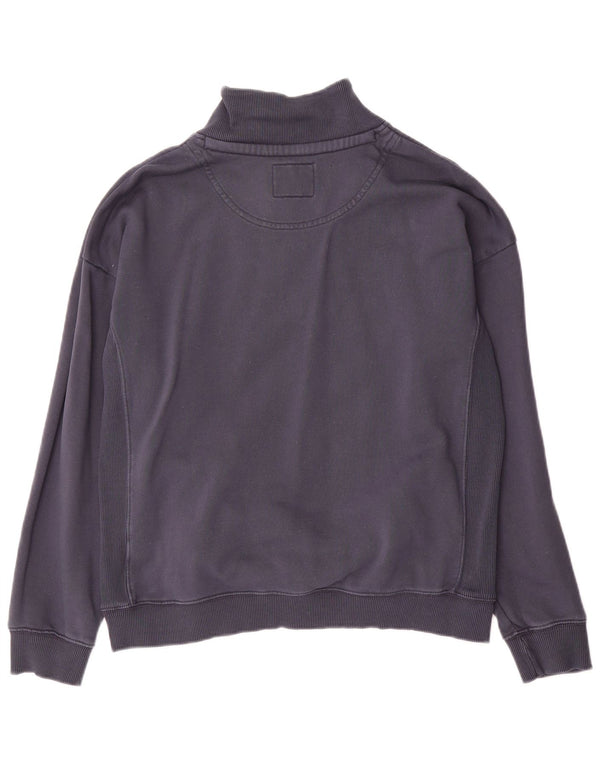 Felpa da uomo con collo con zip Fat Face, maglione medio, blu navy