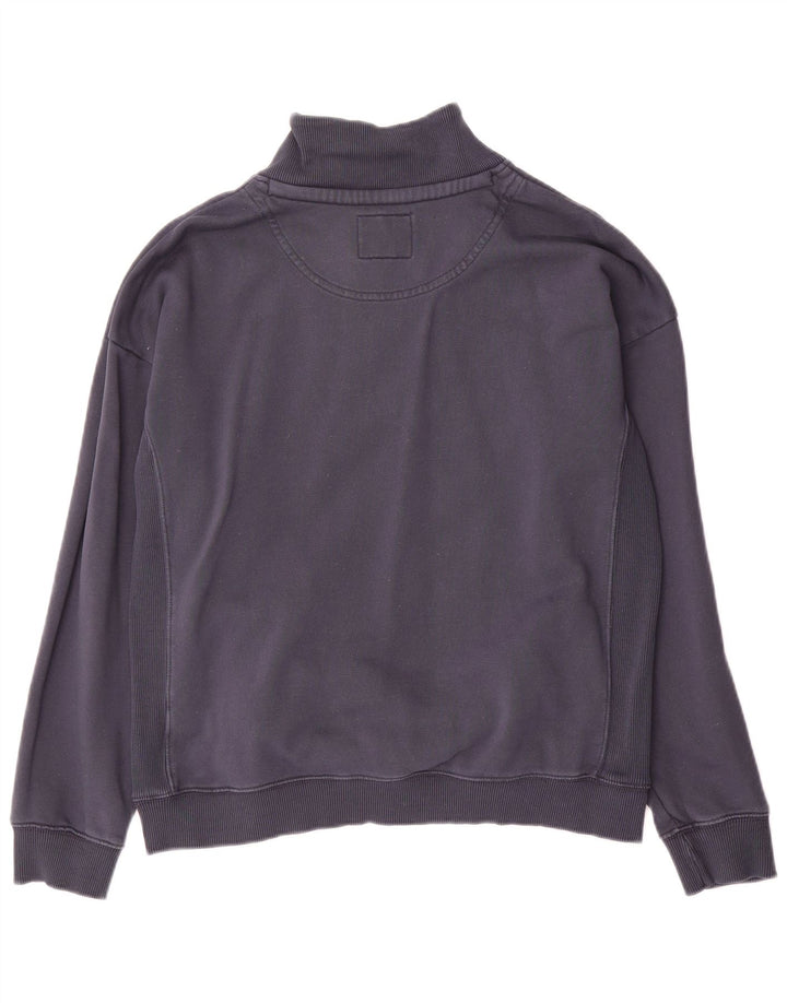 Felpa da uomo con collo con zip Fat Face, maglione medio, blu navy