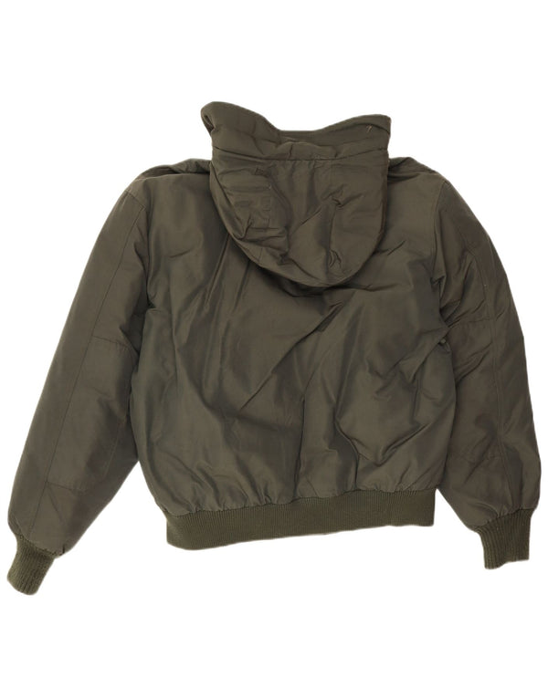 Giacca imbottita con cappuccio da uomo Woolrich UK 40 grande cotone kaki