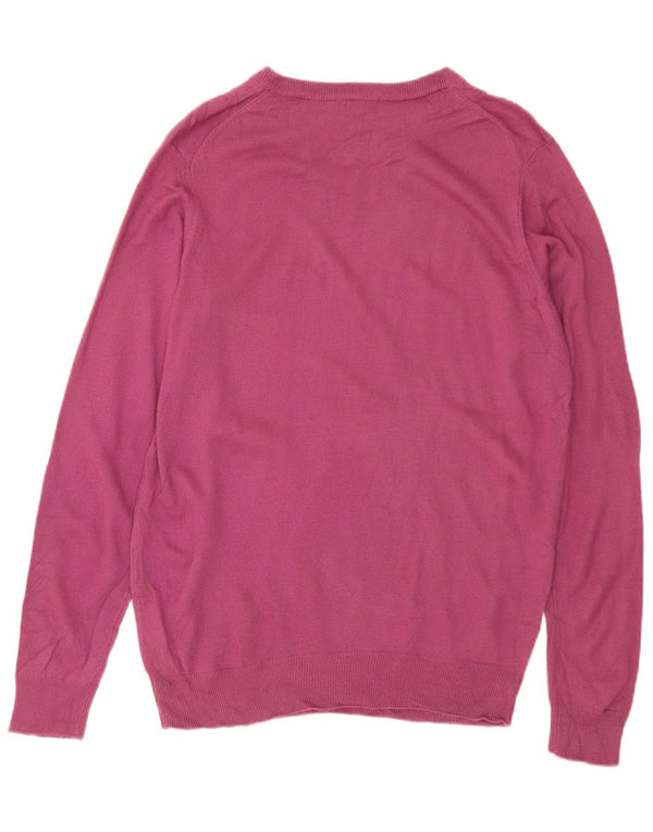 Maglione da uomo con scollo a V James Pringle Acrilico bordeaux medio