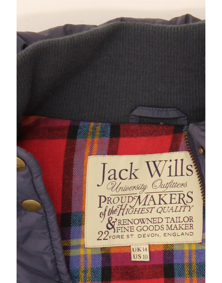 Gilet imbottito da donna Jack Wills UK 14 grande blu navy