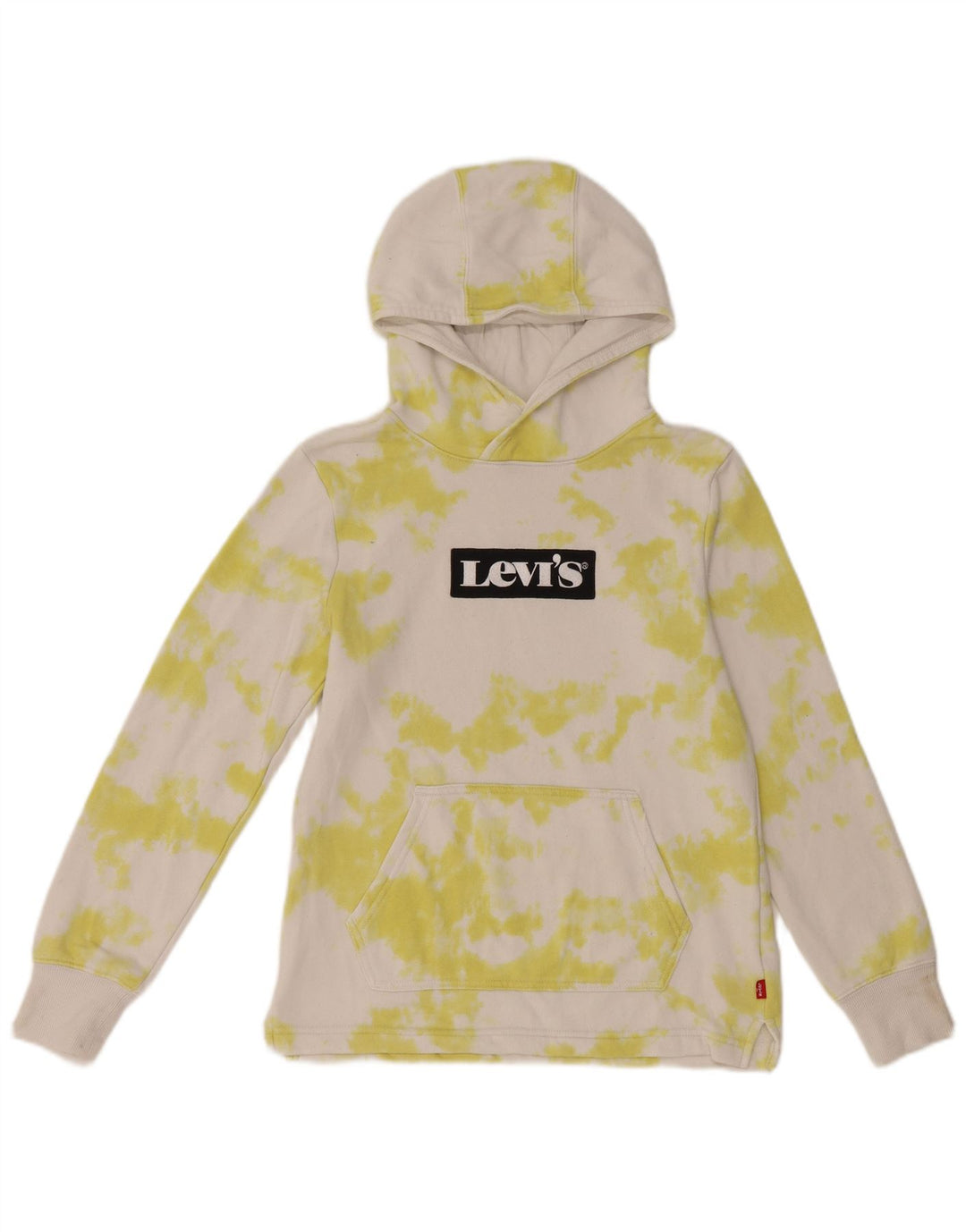 Maglione con cappuccio grafico per ragazze LEVI'S 11-12 anni in cotone bianco tie-dye