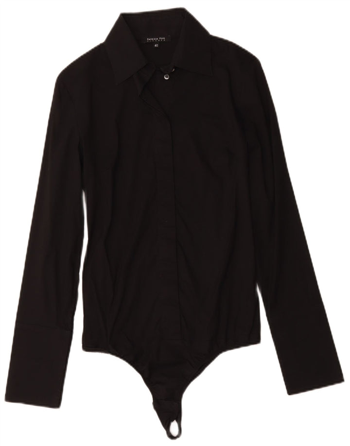 Body Camicia Donna Patrizia Pepe IT 40 Small Nero Cotone