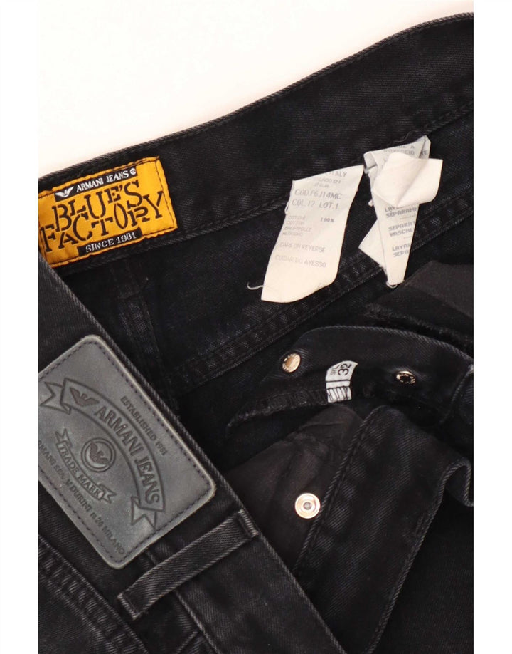 Jeans dritti da uomo Armani W32 L33 cotone nero
