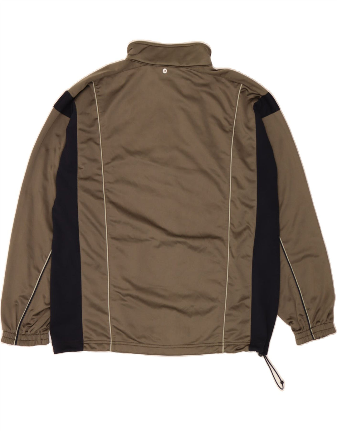 Giacca da tuta da uomo REEBOK in poliestere color block marrone medio