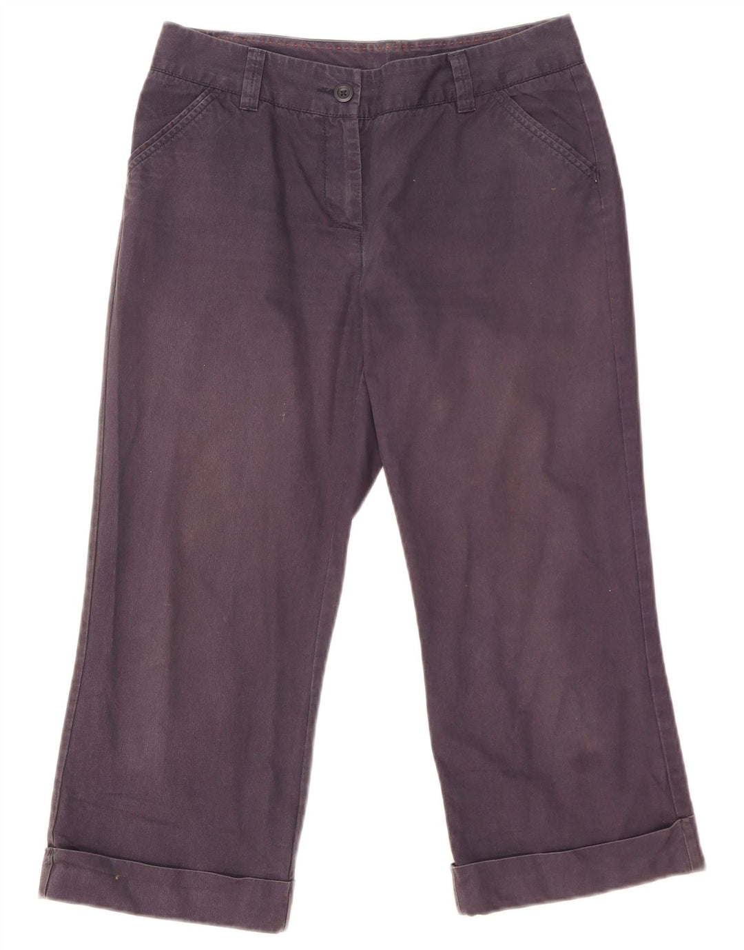 Pantaloni Capri da donna Marks & Spencer UK 10 Small W32 L22 Blu Navy