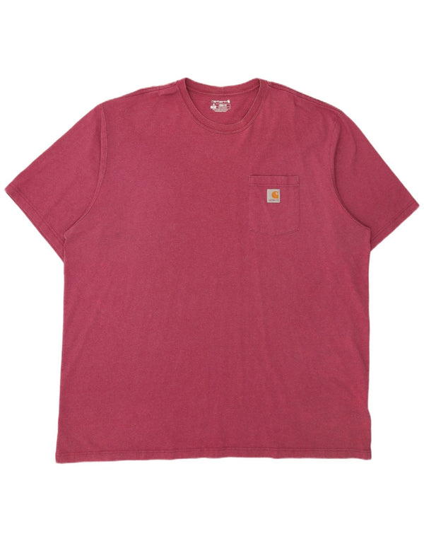 T-shirt alta da uomo Carhartt vestibilità ampia 3XL cotone rosa
