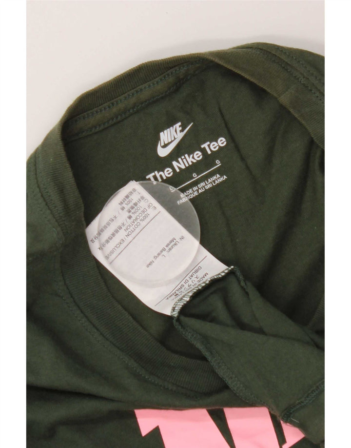 T-shirt grafica da uomo Nike Top grande in cotone verde