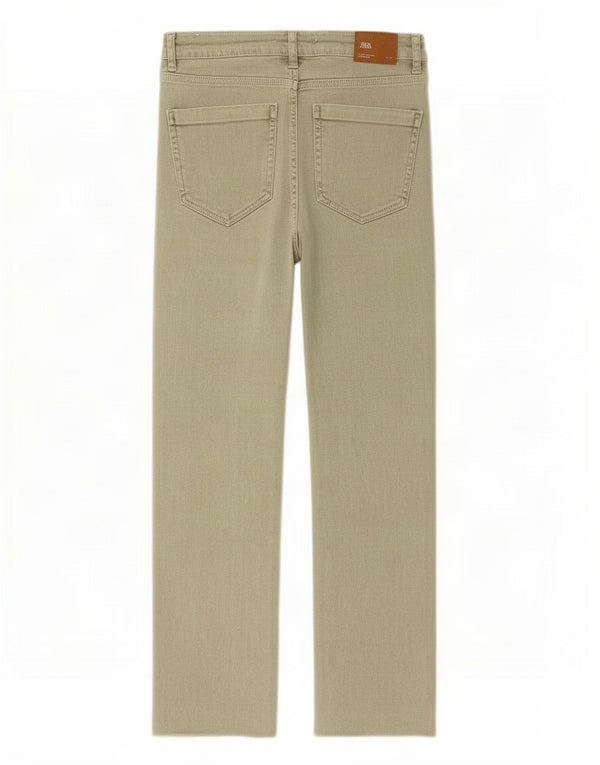 Jeans corti da donna Zara EU 42 Large W32 L25 cotone verde