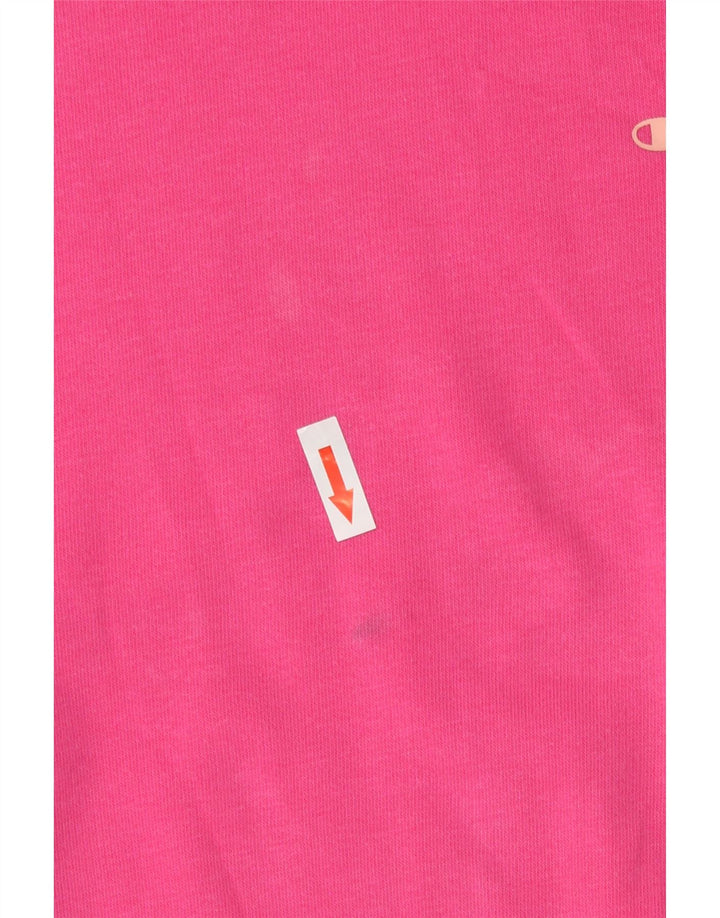 Felpa grafica per ragazze Champion, maglione, 9-10 anni, cotone rosa medio