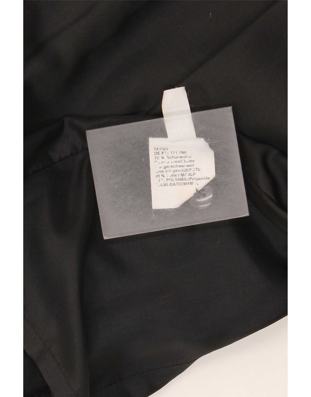 Giacca blazer vintage da donna a 4 bottoni UK 12 lana nera media