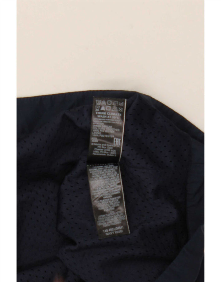 Giacca Parka con cappuccio da donna Marks & Spencer UK 22 3XL Poliestere blu navy